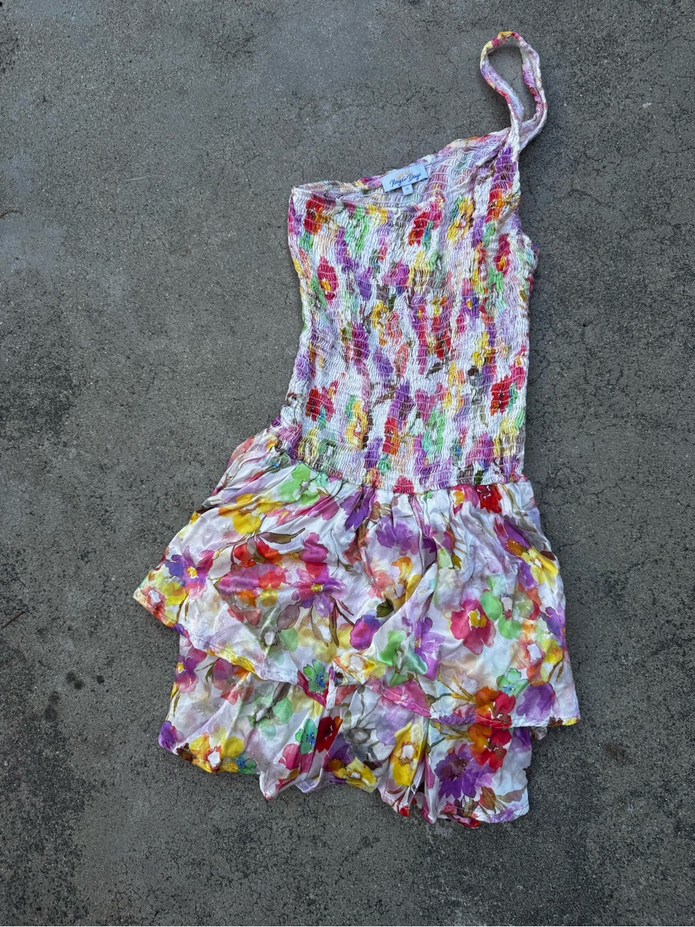 Rays for days romper one shoulder size S
